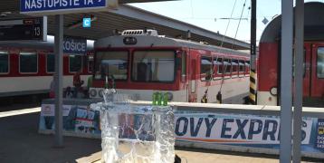 Ice express at the Košice railway station Ice express at the Košice railway station