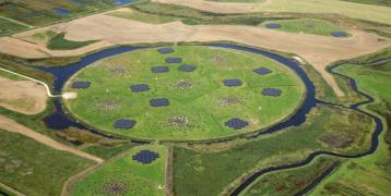 Central island with LOFAR-telescopes connected to a multipurpose largescale sensor network