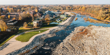 Restored Pärnu river without the dam