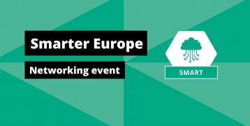 Smarter Europe thematic icon on green background