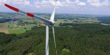 Wind turbine “Lustholz” of the citizens' energy cooperative in Pfaffenhofen a. d. Ilm