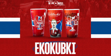 Advertising for Wisła Kraków eco-cups