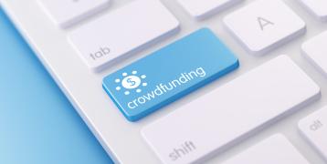 the text crowdfunding