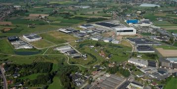 air view of industrial parc Krommebeekpark